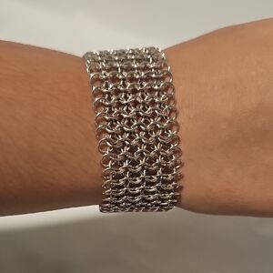 Chic Silver Mesh Bracelet